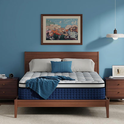 Queen Mattress, 12 Inch Hybrid Queen Size Mattress in a Box, Medium Firm, Cooling Gel Memory Foam, Individual Pocket Spring for Motion Isolation/Lumbar Support & Pressure Relief, Certipur-Us1