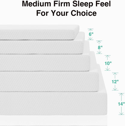 Twin Mattress 10 Inch, Twin Memory Foam Mattress | with Breathable Comfort & High-Density Support Foam for Pressure Relief & Contouring Support, Mattresses in a Box8