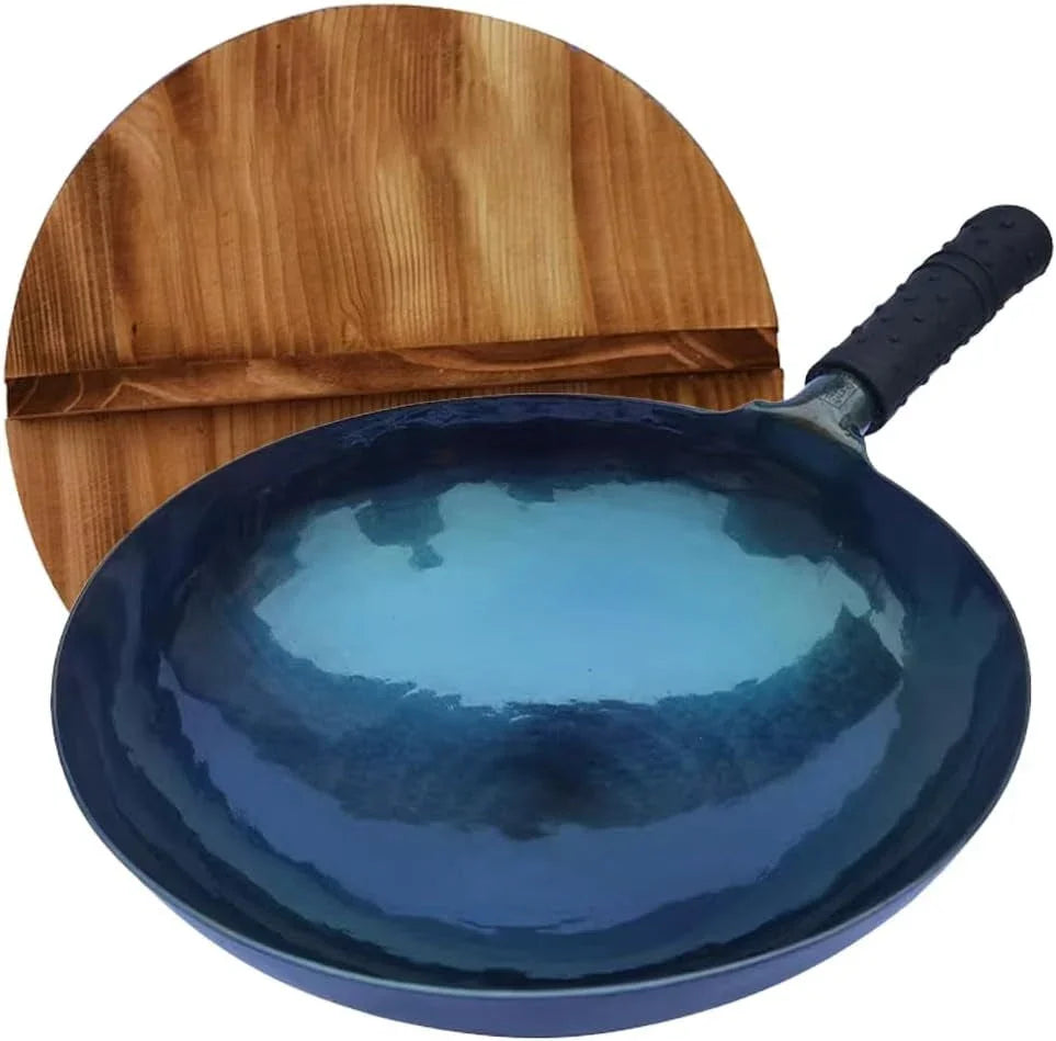 blue-pre-seasoned-cast-iron-wok-with-lid-nonstick-14-inch-large-round-bottom-chinese-cookware-works-for-open-fire-cooking-bbq-camping-36cm