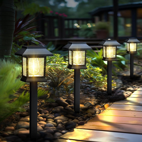 Solar Lights Outdoor,12 Pack 3000K Waterproof Auto On/Off Solar Pathway Lights for Your Garden, Landscape, Path, Yard, Patio, Driveway,Walkway Decor1