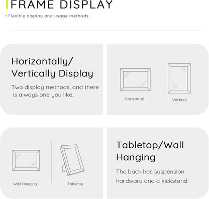 8.5 by 11 Picture Frame Set of 12 for Certificates, Black Wood Grain4
