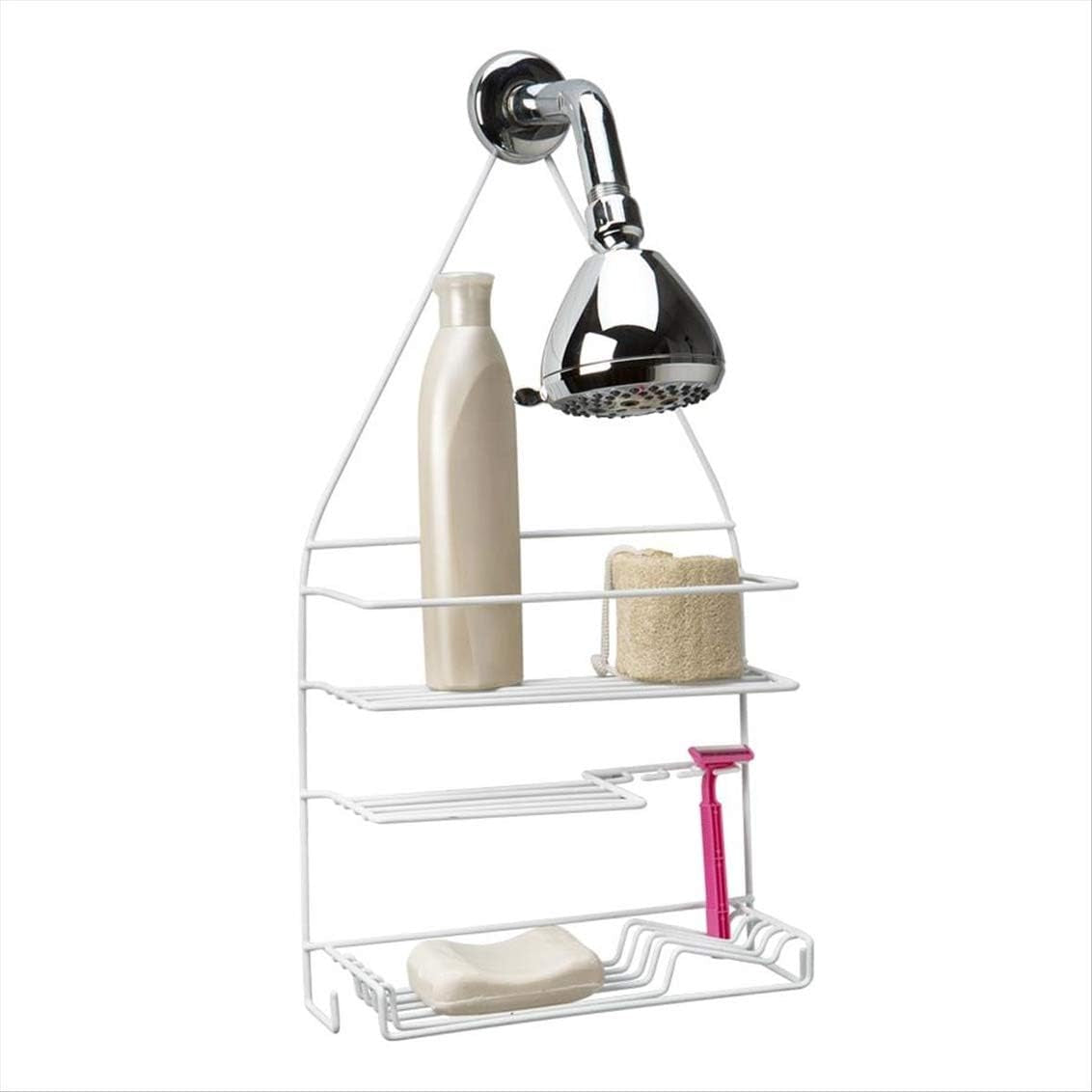 shower-3-tier-shower-caddy-3-tier-shelves-soap-dish-holder-razor-slots-wash-cloth-hook-loofah-hook-white-rust-resistant-bathroom-accessories