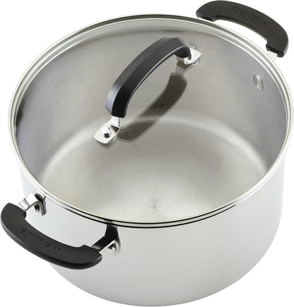 Stainless Steel Cookware Set, 10-Piece Pots and Pans Set | Brilliance Collection Stainless Steel Construction, Includes Pots, Pans and Lids for Everyday Cooking12