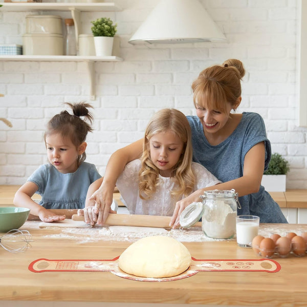 Silicone Sourdough Bread Sling Mat - 2Set round Dough Baking Slings for Dutch Oven, Nonstick High Degree Kitchen Sourbread Making Loaf Pan Lifter Liner, Reusable Cooking Transfer Mats with Long Handle7