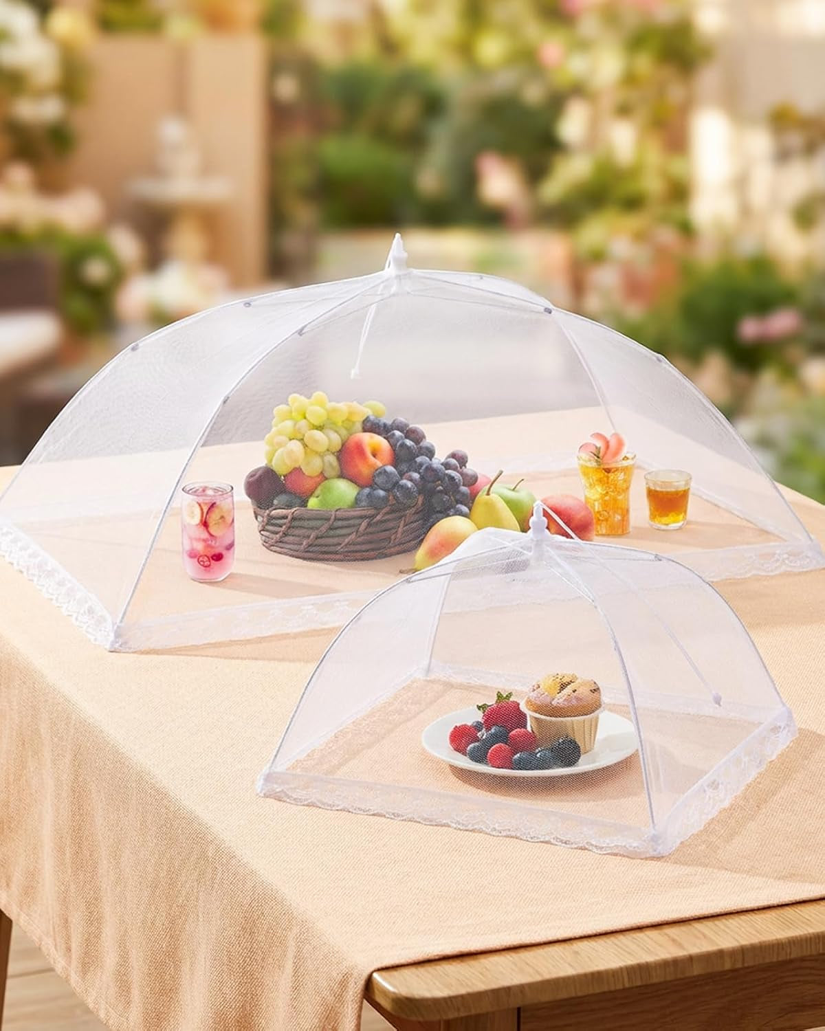 food-covers-for-outdoors-2-extra-large-40x25-6-large-17x17-pop-up-mesh-food-tents-collapsible-reusable-bug-proof-nets-for-picnics-bbqs-camping-stainless-steel-frame