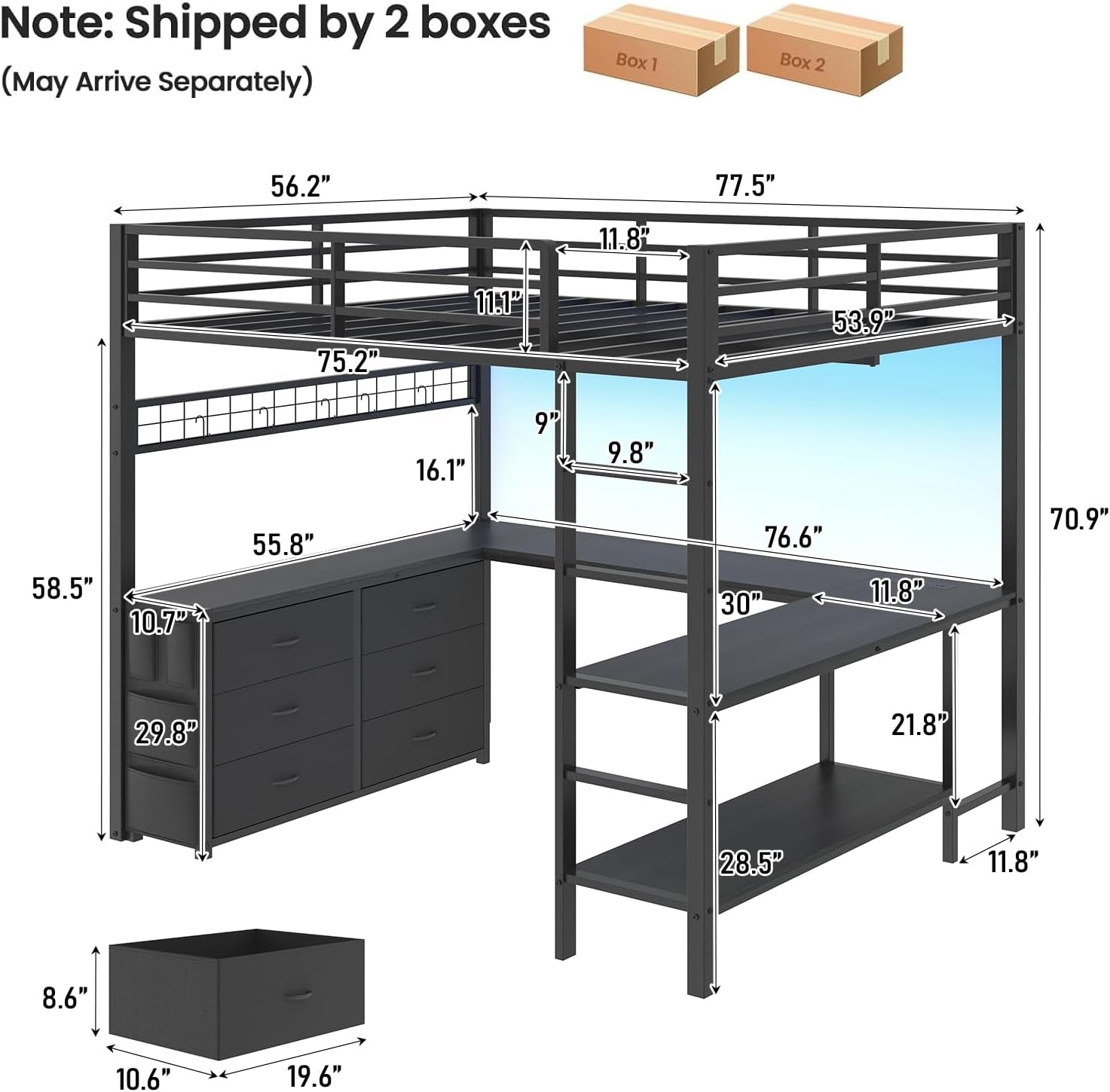 full-size-loft-bed-with-desk-led-lights-and-charging-station-loft-bed-full-size-with-6-storage-drawers-2-shelves-loft-bed-frame-with-safety-guardrail-ladders-no-box-spring-needed-black