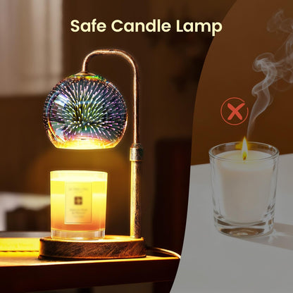 Candle Warmer Lamp with Timer, Dimmable, Adjustable Retro 2 Bulbs7