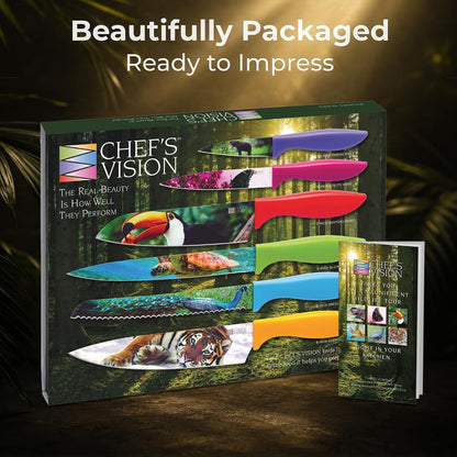 Wildlife Knife Set, Six Colorful Animal Design Kitchen Knives9