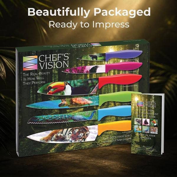 Wildlife Knife Set, Six Colorful Animal Design Kitchen Knives9