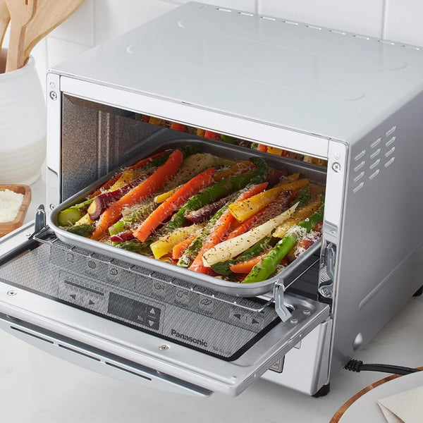 Panasonic Flashxpress Toaster Oven Countertop, 4-Slice Small Toaster Oven Compact Size with Double Infrared Heating, 6 Auto Cook Options and Precise Temperature Control, 1300W - NB-G110P (Silver)8