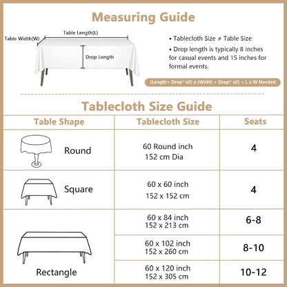 Table Cloth 60 in round Cotton Tablecloth, Waterproof Tablecloth8