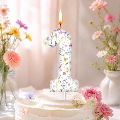 Wildflower Number 1 Number One Candle First Birthday Cake3