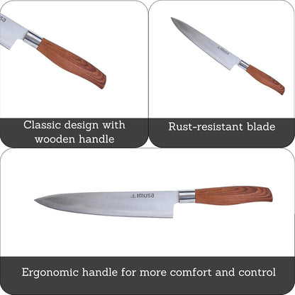 8 Inch Chef Stainless Steel Chef Knife with Woodlook Handle2