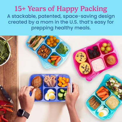 Bentgo Easyboxes Stackable 5-Compartment Lunch Boxes, 8-Piece Set4