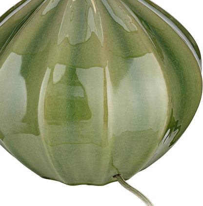 Gordy 20 1/2" High Table Lamp Mid-Century Green Ceramic Cottage Ribbed7