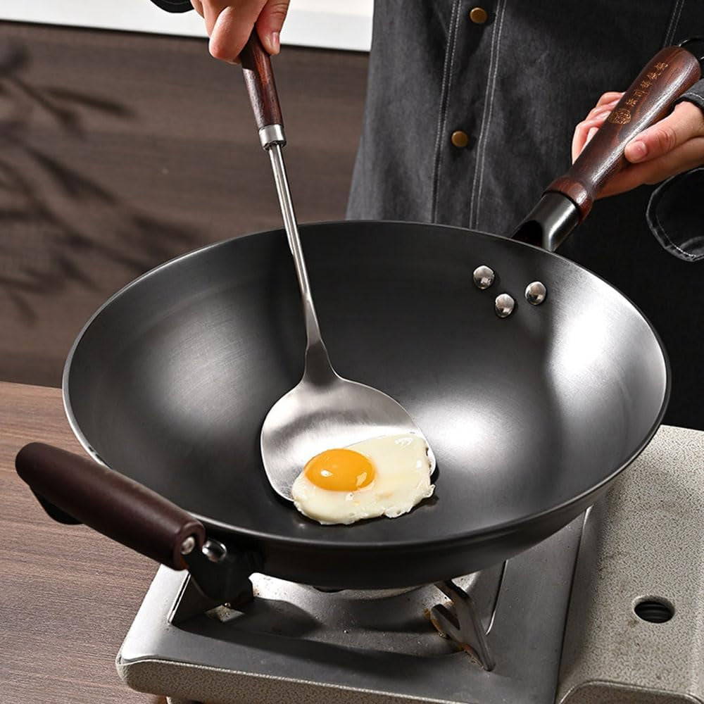 13-inch-black-cast-iron-wok-pan-round-bottom-with-wooden-handle-use-on-gas-stove-campfire-open-fire-stir-fry-physical-non-stick