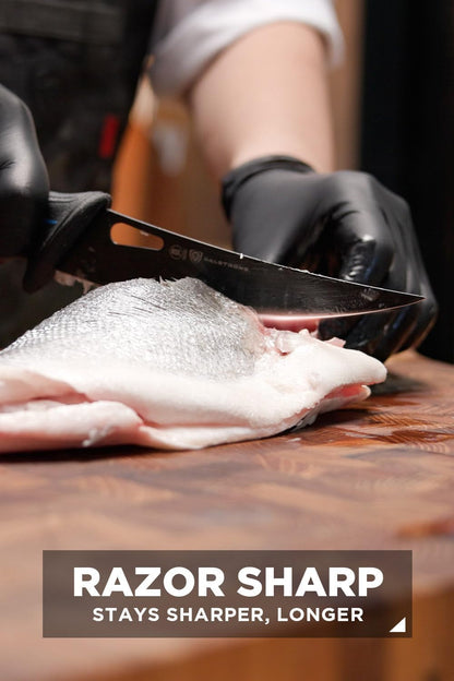 6" Curved Boning Knife - Night Shark Series5