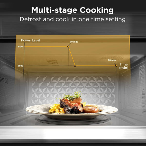 BLACK+DECKER over the Range Microwave Oven, 1.7 Cu.Ft, 1000W | Stainless Steel, over Stove Install, Vent Fan with Light, One-Touch Auto Cooking, 10 Power Levels, Child Safety Lock5