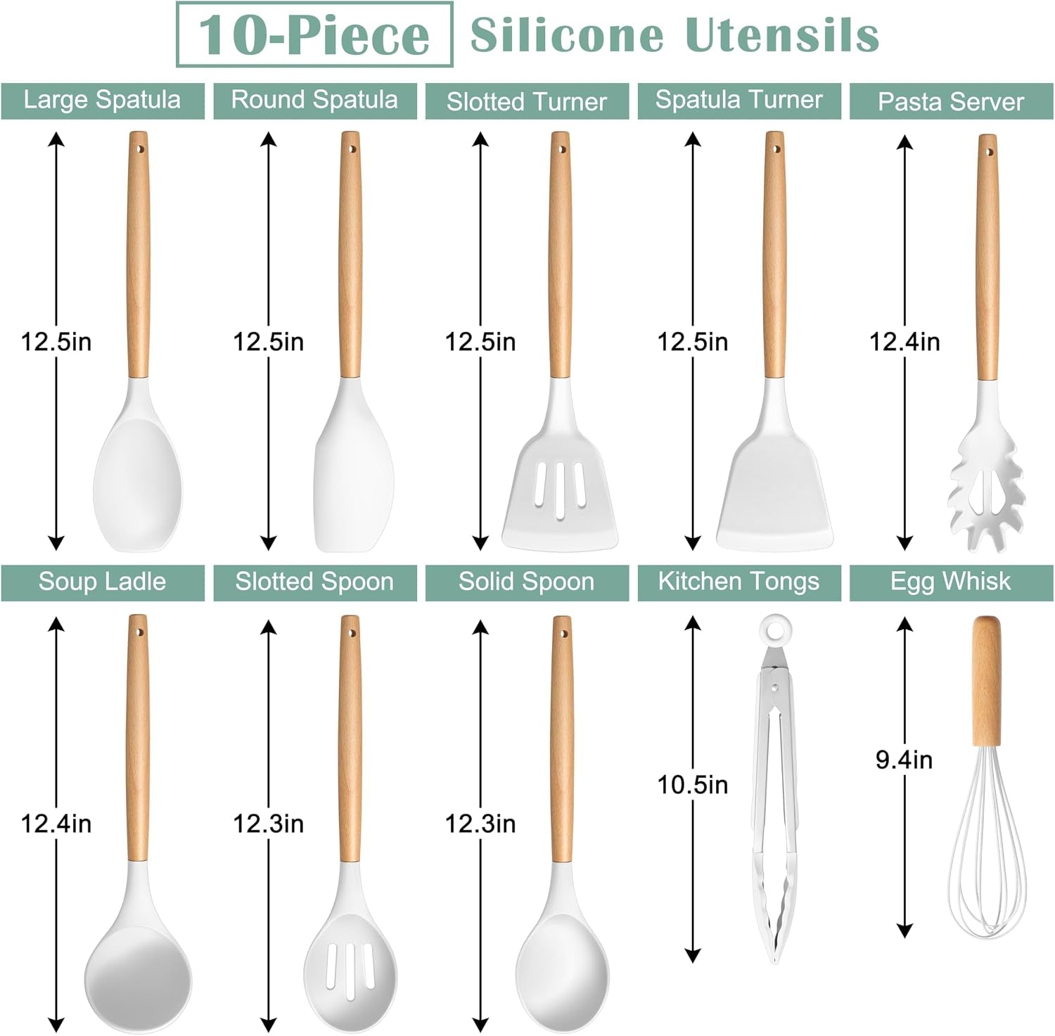 silicone-cooking-utensils-set-with-heat-resistant-wood-handle-10pcs