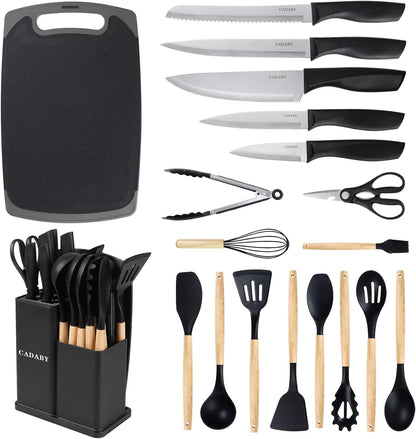 19 PCS Black Kitchen Cooking Utensils Set Kitchen Tools Set1
