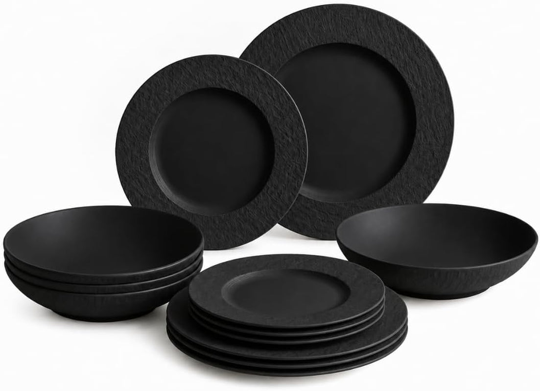 villeroy-boch-manufacture-rock-12-piece-dinnerware-set-matte-black