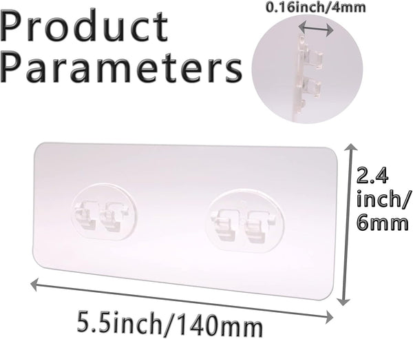 8 Pack Shower Caddy Adhesive for Replacement, Strong Transparent Adhesive for Shower Caddy Sticky Pads, No Drilling for Corner Shelf Basket, Bathroom Storage Shelves, Kitchen Racks and Soap Holder3