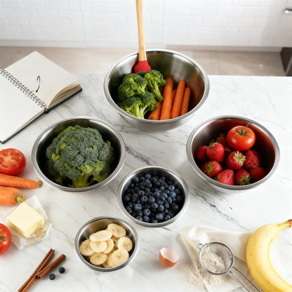 Stainless Steel Mixing Bowls, Set of 56