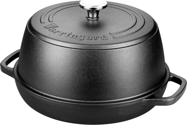 Pre-Seasoned Cast Iron Dutch Oven Pot with Lid for Bread Baking, Include Sourdough Bread Baking Supplies like Banneton Bread Proofing Basket, Bread Oven, 6 Quart6