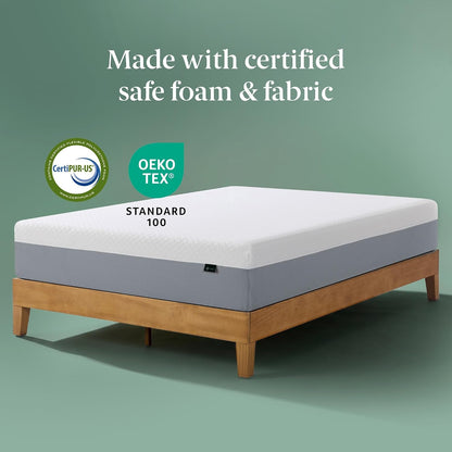 Zinus 10 Inch Green Tea Essential Memory Foam Mattress [New Version], Queen, Fiberglass Free, Medium Feel, Breathable Airflow Memory Foam, Certified Safe Foams & Fabric, Bed-In-A-Box, Queen5