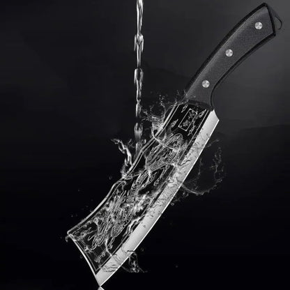 Meat Cleaver, 8 Inch Hand Forged Kitchen Knife Household Chopping Knife Ultra-Sharp Chopping Bone with Sheath6