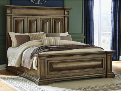 Signature Design by Ashley King Panel Bed, Tall Headboard, Brown1