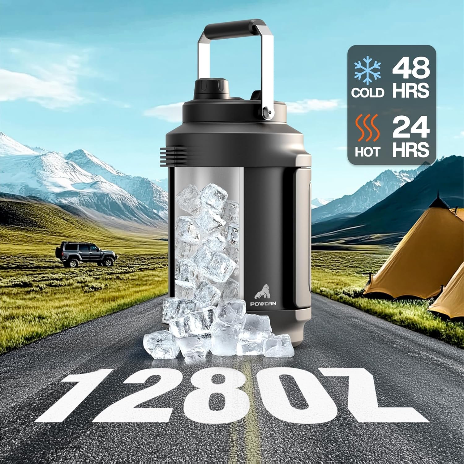 1-gallon-insulated-water-bottle-for-travel-2-in-1-straw-spout-lid-dual-handle-leakproof-keep-cold-48h-128oz-stainless-steel-water-jug-for-gym-biking-road-trip-work-home-picnic-midnight