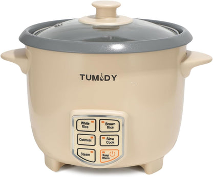 3 Cups Rice Cooker Small, Electric Rice Maker Cooker with Steamer Tray, Nonstick Inner Pot, 6-Cups Cooked/3-Cups Uncooked, Automatic Keep Warm, Yellow1