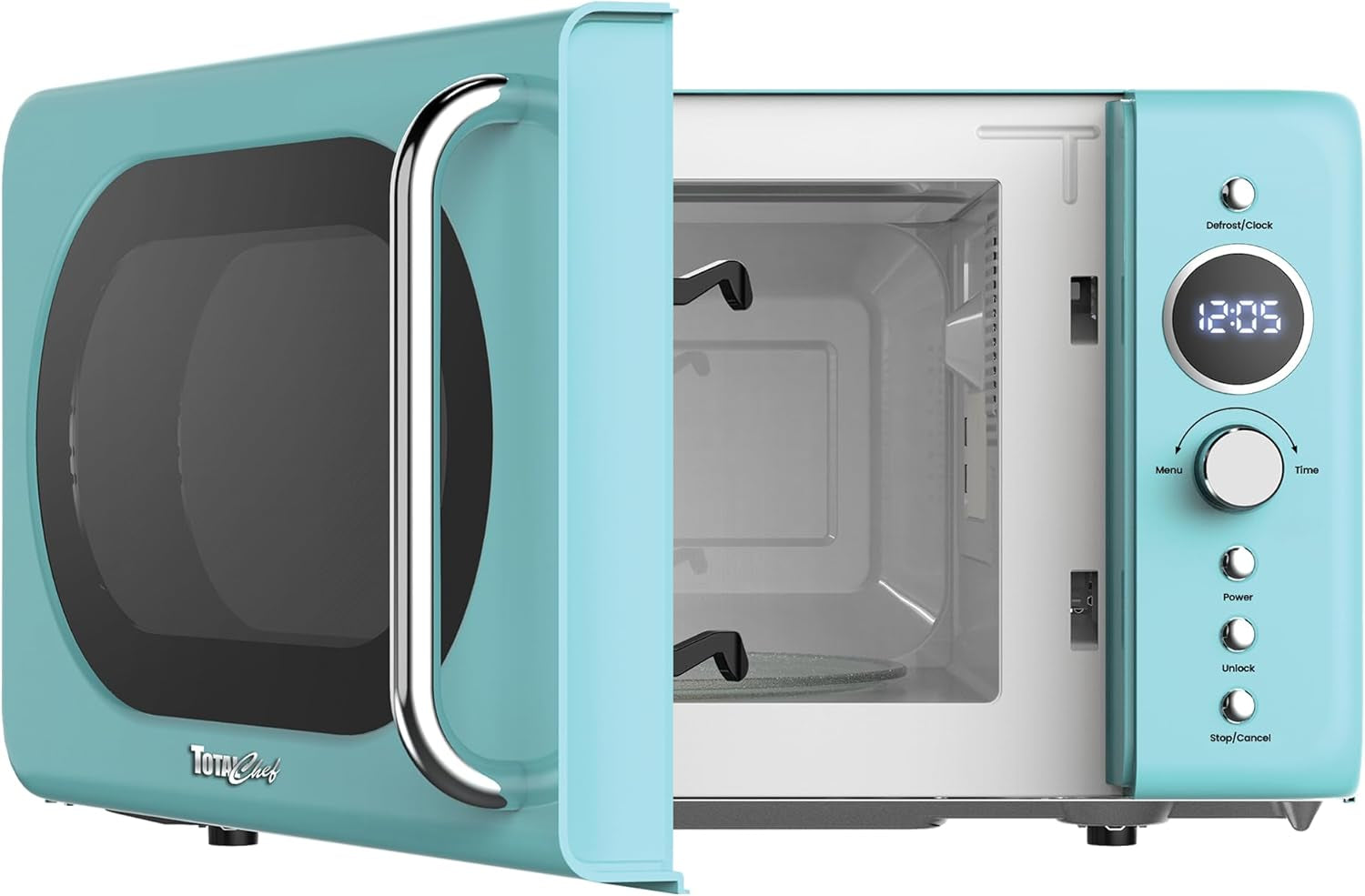 retro-microwave-oven-20l-0-7-cu-ft-quick-start-defrost-by-weight-time-8-pre-set-cooking-modes-for-coffee-rice-pasta-potato-reheat-fish-pizza-popcorn-700w-blue