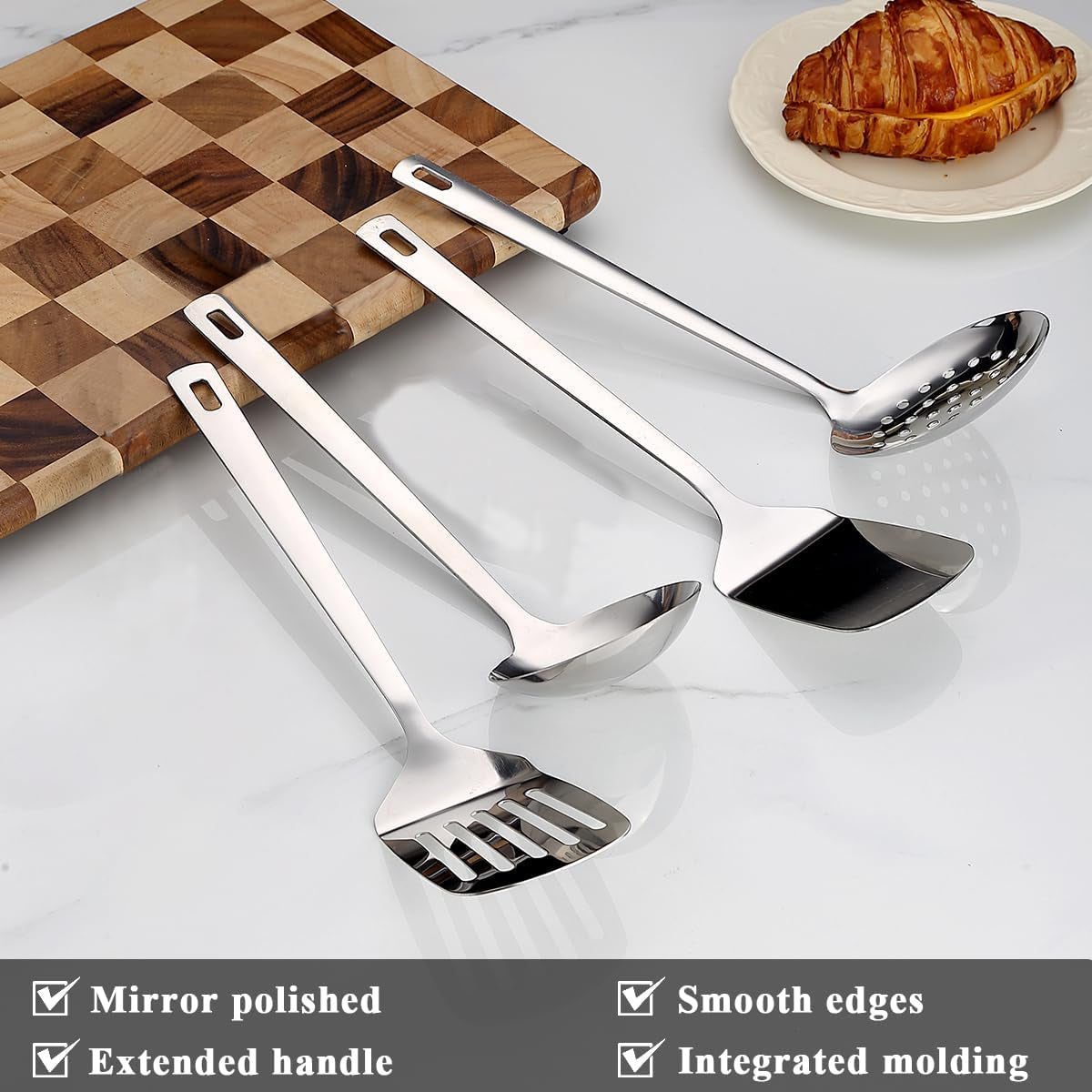 stainless-steel-kitchen-utensils-set-4-piece-slotted-turner-solid-turner-skimmer-ladle-rust-resistant-long-handle-hanging-loop-dishwasher-safe-everyday-cooking-serving