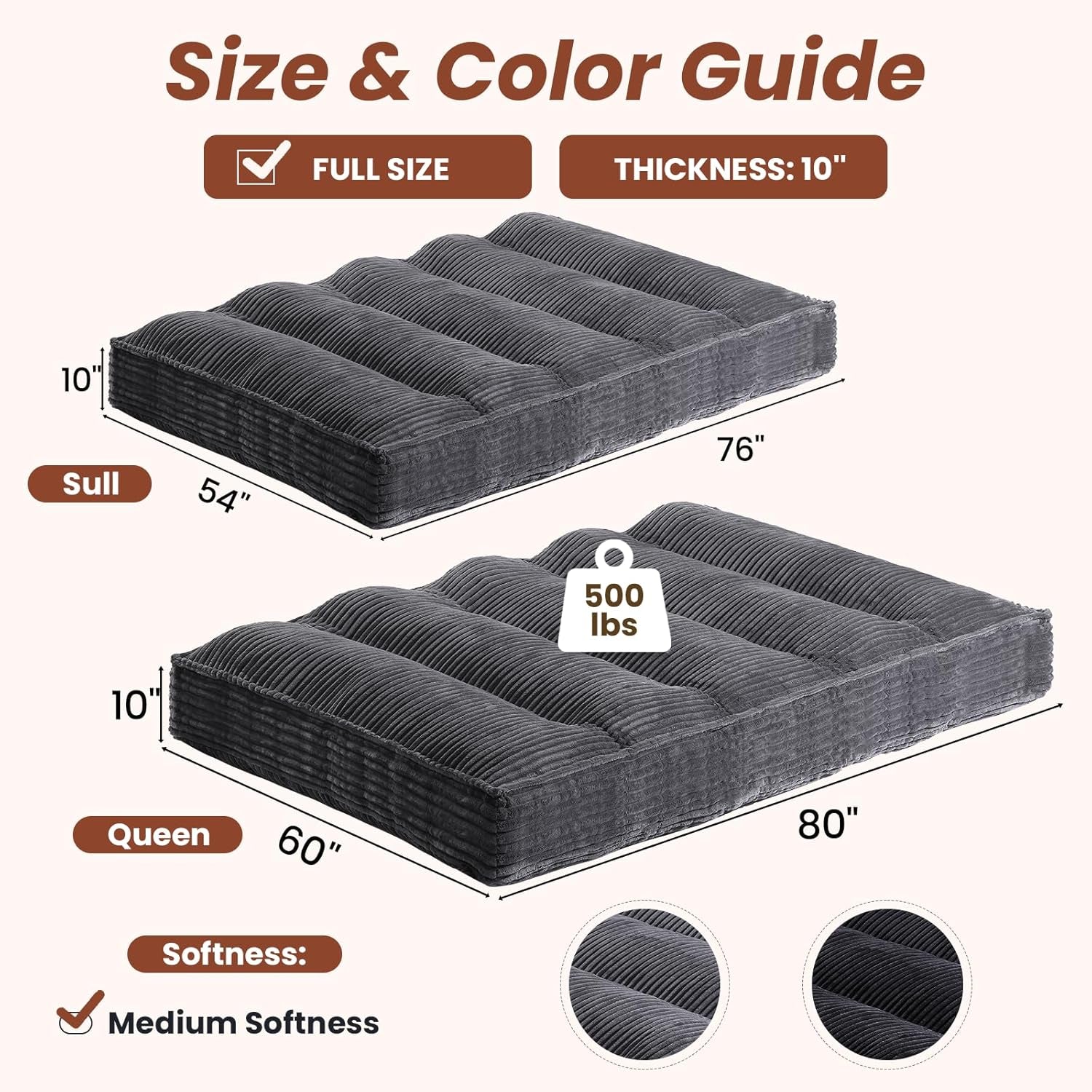 10-futon-mattress-queen-size-futons-sofa-couch-bed-with-straps-thick-corduroy-floor-mattress-for-adults-roll-up-folding-mattress-shredded-foam-filling-medium-firm-gray-full