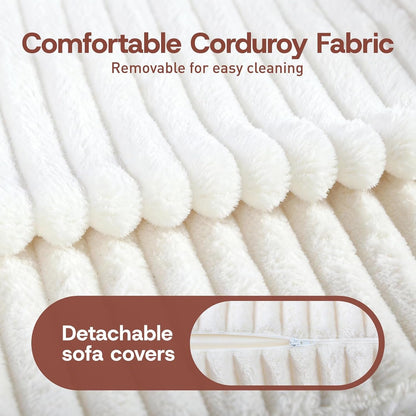 Folding Sofa Bed,Convertible Sofa Bed with Armrest Foldable Sleeper Chair, Portable Folding 4-In-1 Floor Sofa with Convertible Lounge Chair for Living Room,Bedroom,Washable Cover,White Single9