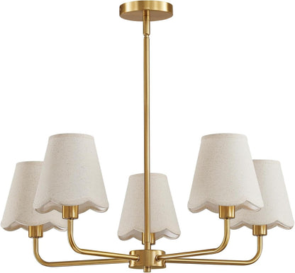 Modern Gold Chandelier 5-Light Farmhouse Chandelier for Dining Room Industrial Dining Kitchen Light Fixture over Table Ceiling Chandelier for Bedroom Living Room Foyer Entryway1