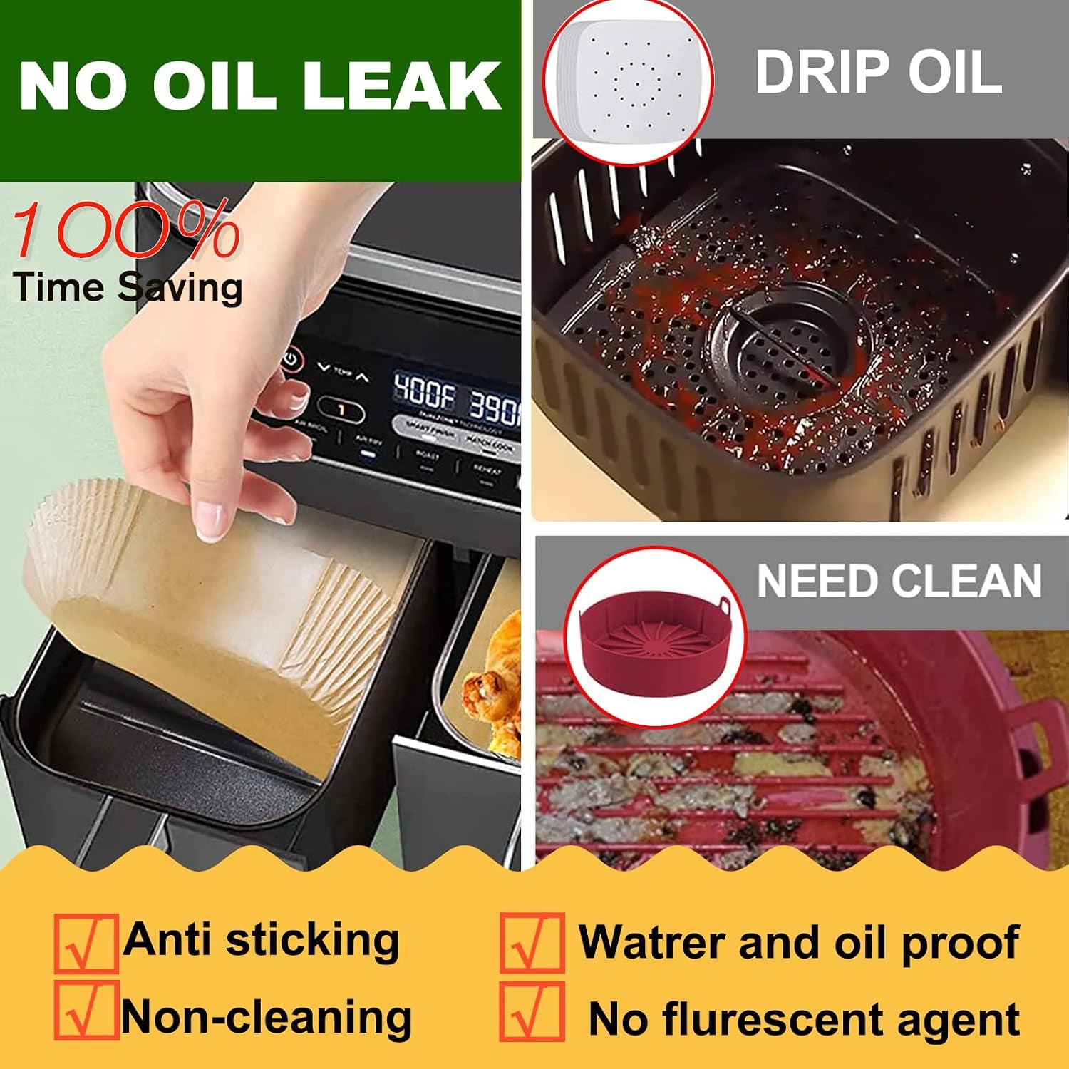 air-fryer-liners-for-bella-4qt-slim-air-fryer-bella-air-fryer-accessories-parchment-paper-liners-disposable-rectangular-for-ninja-foodi-2-basket-instant-pot-vortex-plus-powerxl-vortex100pcs
