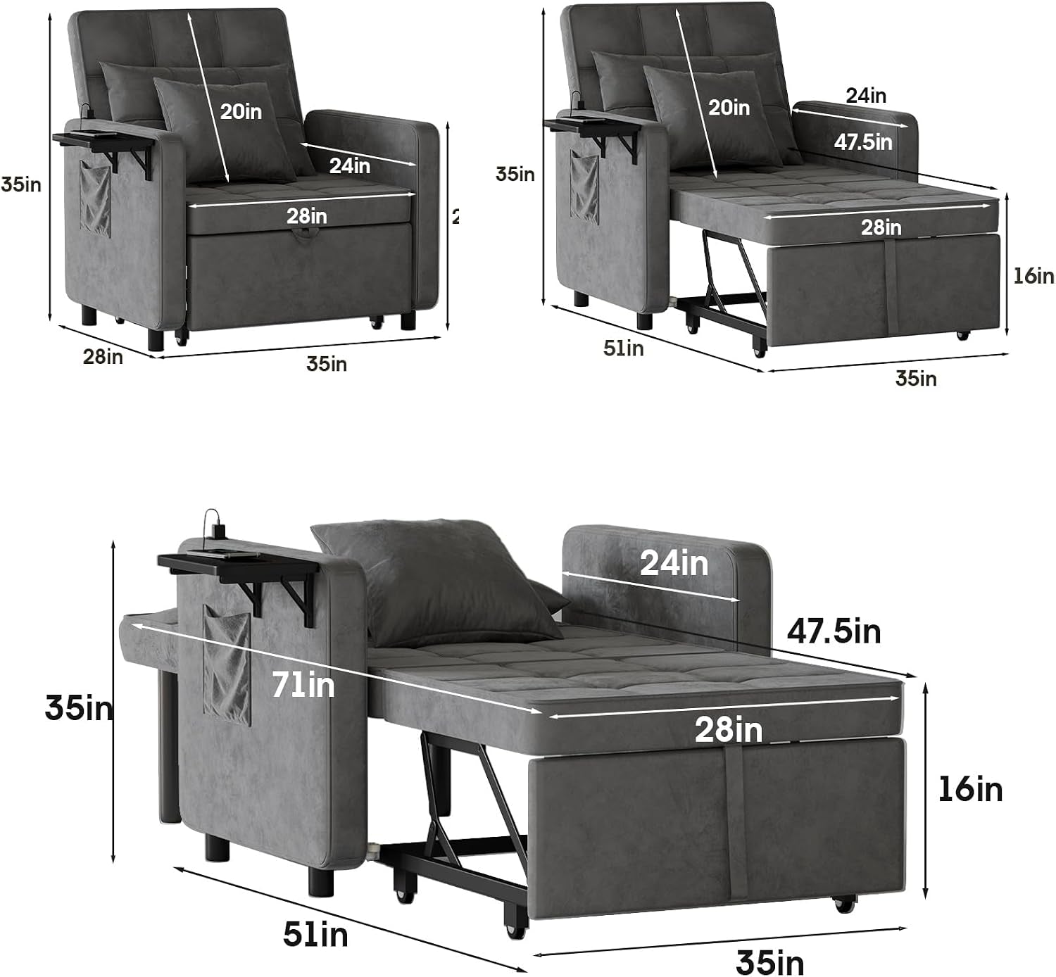 convertible-sleeper-chair-bed-3-in-1-sofa-bed-with-usb-ports-outlet-grey