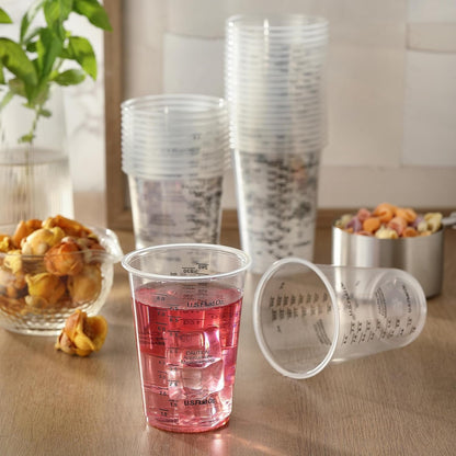 50PCS Resin Epoxy Mixing Cups,  8Oz Clear Plastic Paint Measuring Cups with 50Pcs Wooden Stirring Sticks for Epoxy Resins, Mixing Paint, Pigments, Resins7