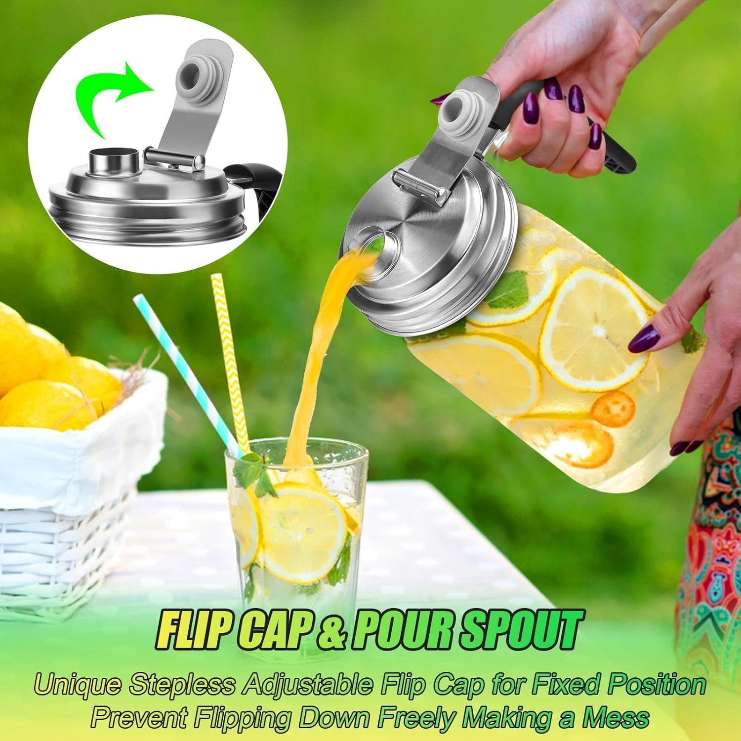 mason-jar-pour-spout-lid-stainless-steel-with-handle-wide-mouth-pour-spout-flip-cap-lids-for-mason-jars-anticracking-leak-proof-seal-cover-airtight-for-drinking-salad-dressing-food-storing2pcs
