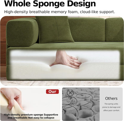 78.8'' Futon Sofa Bed, Boneless Couches for Living Room4