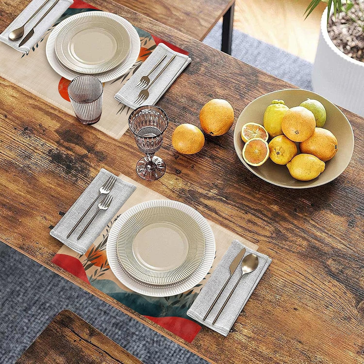 boho-sunrise-abstract-sun-leaves-placemats-set-of-6-linen-table-mats-12x18-inch-washable-placemats-for-dining-table-non-slip-heat-resistant-mats-for-kitchen-home-decor