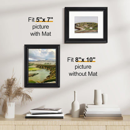 8X10 Picture Frames Set of 2, Vintage Photo Frames, Vintage Black4