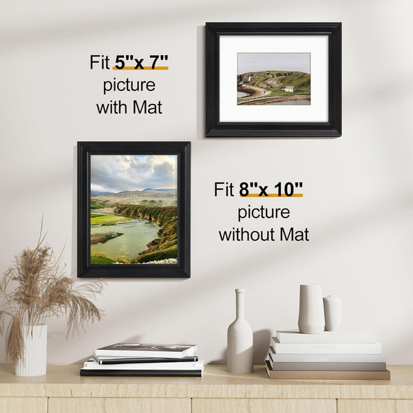 8X10 Picture Frames Set of 2, Vintage Photo Frames, Vintage Black4