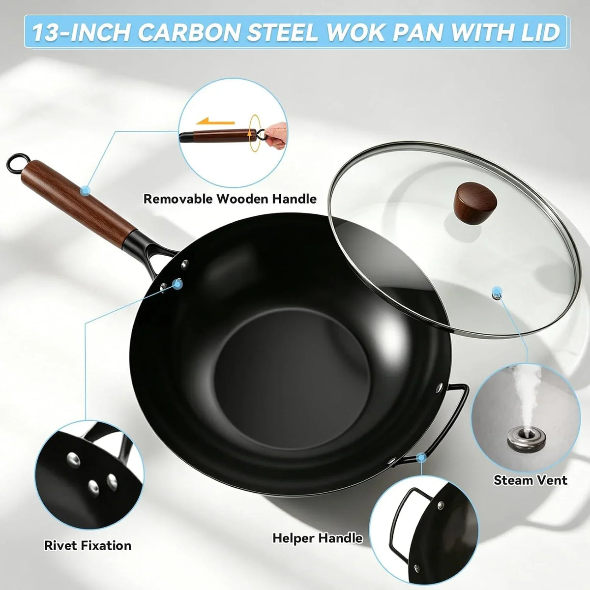 13-inch-carbon-steel-wok-pan-with-glass-lid-pre-seasoned-flat-bottom-woks-stir-fry-pans-nonstick-with-wooden-and-steel-helper-handle-compatible-with-induction-gas-electric-open-fire