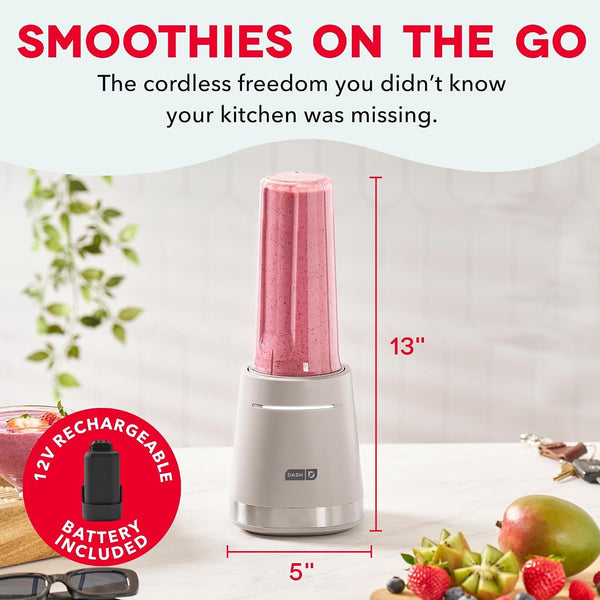 Cordless Personal Blender, 17-Oz, French Grey | Portable Smoothie Blender for Protein Shakes & Frozen Drinks, Single-Serve Travel Cup, Rechargeable2