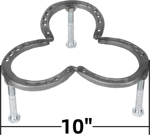 Camping, Campfire, Dutch Oven Tripod, Table for Cooking | Steel Horseshoes,With Adjustable Height Legs- Ideal for Campfire Cooking and Cast Iron Dutch Oven(10"X 10")4