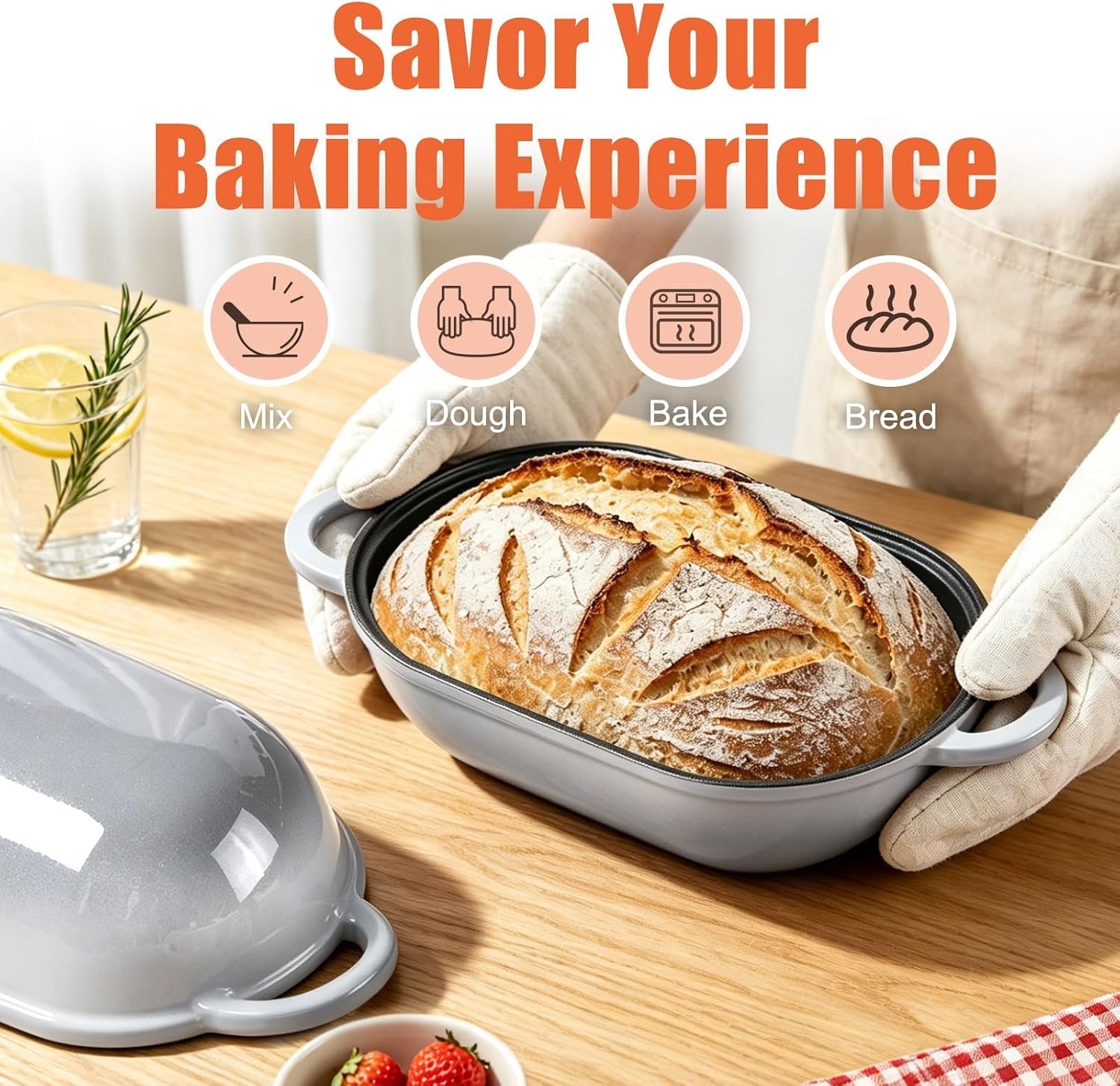 2-5-qt-enameled-cast-iron-sourdough-bread-oven-loaf-pan-with-lid-oval-dutch-oven-for-homemade-sourdough-bread-baking-oven-safe-up-to-500-f-meatloaf-pan-with-dome-lid-light-gray